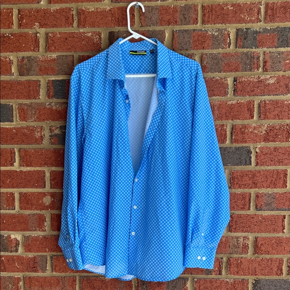 Men’s Murano Blue Patterned Shirt